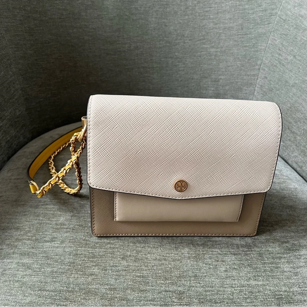 Tory Burch Robinson Convertible Color Block Bag - Picture 2 of 11